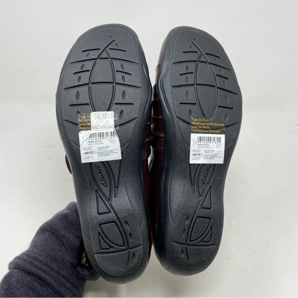 CLARKS Kessa Alcove Leather Loafer Burgundy